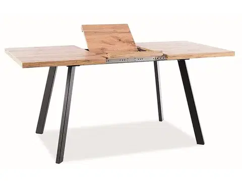 Jedálenské stoly RICK rozkladací jedálenský stôl, dub Artisan / čierna