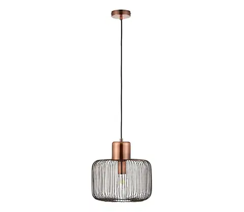 Svietidlá Endon 68986 - Závesný luster na lanku NICOLA 1xE27/40W/230V medený 68986