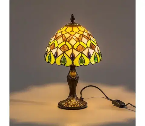Lampy BRILAGI - Tiffany vitrážová stolná lampa MARGARET 1xE14/40W/230V 63061
