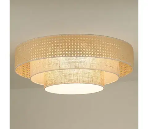 Svietidlá  - LED Stropné svietidlo LUNETA LED/26W/230V pr. 60 cm 4000K ratan/béžová 606127