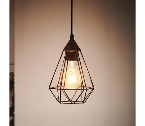 Svietidlá Eglo 94187 - Závesný luster TARBES na lanku 1xE27/60W/230V 94187