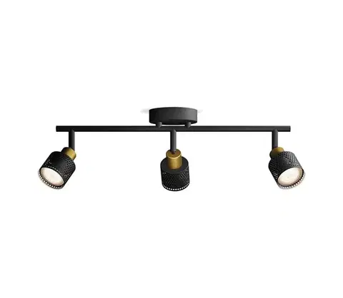 Svietidlá Philips - Bodové svietidlo NIALL 3xGU10/5W/230V čierna/mosadz 8720169300118