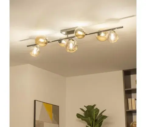 Svietidlá BRILAGI - LED Prisadený luster MILLA 7xG9/3W/230V čierny chróm/zlatá 7010-7CA