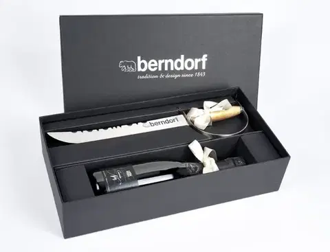 Kuchynské nože BERNDORF Darčekový box Berndorf so šabľou na sabráž