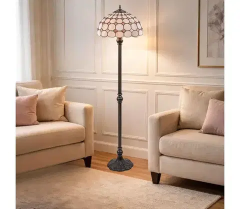 Lampy BRILAGI - Tiffany vitrážová stojacia lampa DORAN 2xE27/60W/230V 63002