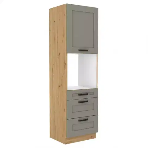 Kuchynské skrinky stojace Kuchynská skrinka Luna claygrey/artisan 60DPS-210 3S 1F