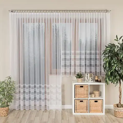 Záclony do obývačky Žakárová záclona Kalina 000382 300x160 cm