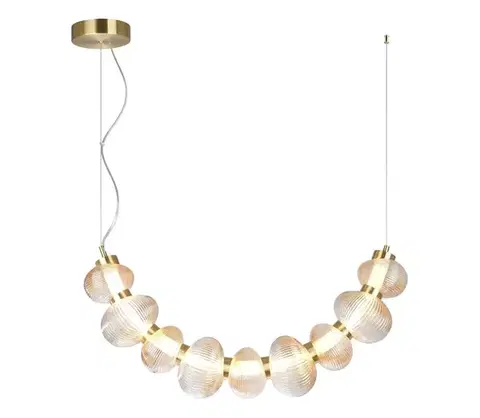 Svietidlá  LED luster na lanku BOLLA LED/36W/230V zlatá/dymová béžová ML1428