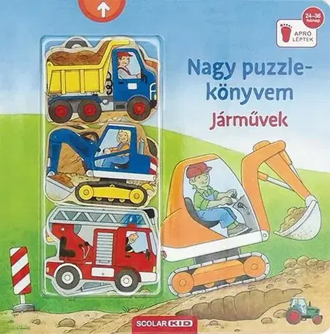 Leporelá, krabičky, puzzle knihy Nagy puzzle-könyvem - Járművek - Sabine Cunová,Andrea Illés