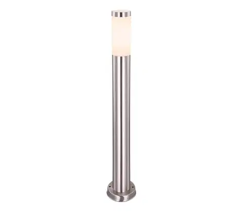 Záhradné lampy Globo 31588 - Vonkajšia lampa BOSTON 1xE27/23W/230V IP44 80 cm lesklý chróm 31588