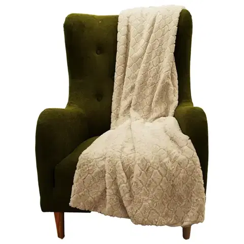 Ozdobné prikrývky Deka KX230/101 200x220 cm 5 béžová
