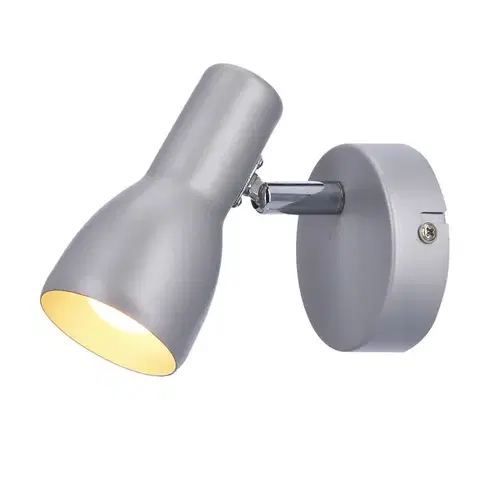 Nástenné svetlá Nástenná lampa Picardo E14 sivo-strieborná