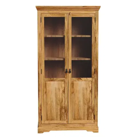 Príborníky Vitrína Guru 100x200x45 z mangového dreva