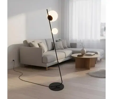 Lampy EMIBIG Stojacia lampa TATU 2xG9/8W/230V čierna 1504/LP2