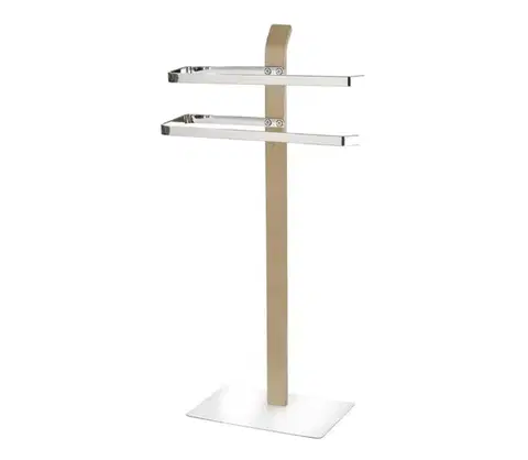Svietidlá WENKO 20396100 - Stojan na uteráky SAMONA 40,5x79,5 cm lesk. chróm/hnedá 20396100