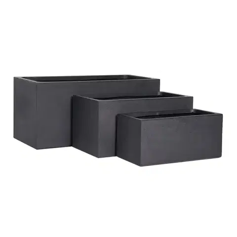 Záhrada Kvetináč LT24683-3S 50x23x23 P190 čierna