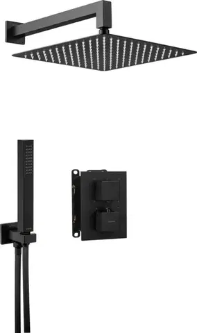Kúpeľňové batérie DEANTE DEANTE - Therm čierna - Sprchový set pod omietku, s termostatickou BOX BXYZNEAT
