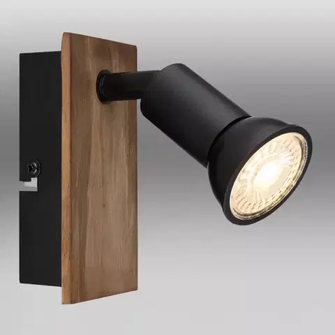 Moderné lampy do obývačky Nástenná lampa 57998-1W drevo K