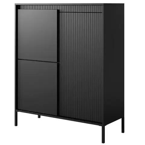 Komody do spálne Komoda Senso A vysoká 3D black