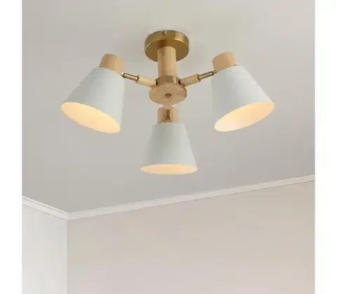 Svietidlá BRILAGI - Prisadený luster LUND WOOD 3xE27/40W/230V pr. 50 cm drevo BRI454