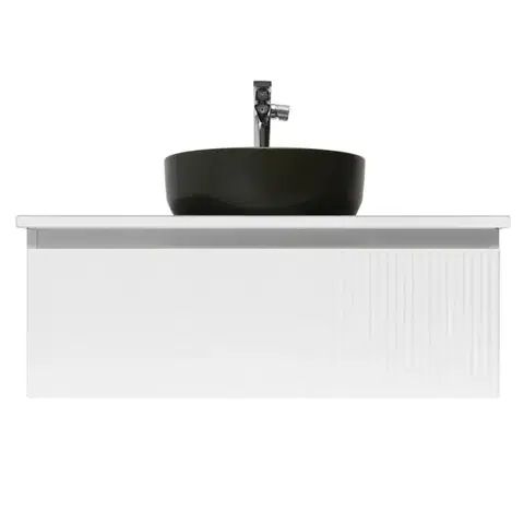 Kúpeľňový nábytok Kúpeľňová skrinka s umývadlom a batériou SAT Evolution 98x30x44, 8 cm biela mat SATEVO100WMDBUC SATEVO100WMDBUC