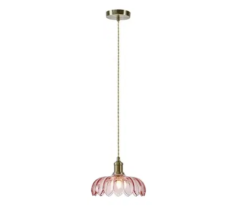 Svietidlá Markslöjd 109178 - Závesný luster na lanku KURAGE 1xE27/40W/230V mosadz/dymová ružová 109178