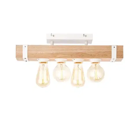 Svietidlá Brilliant - Luster prisadený WHITEWOOD 4xE27/30W/230V HK18245S75