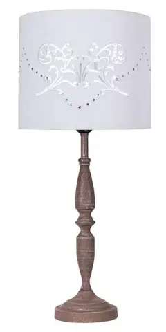 Stolové lampy Biela stolová lampa so vzorom Farisa