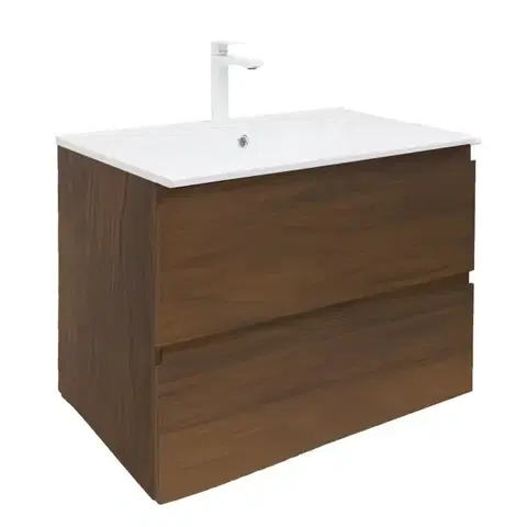 Kúpeľňový nábytok Kúpeľňová skrinka s umývadlom SAT B-Way 99x50x45 cm orech mat BWAY2100NUTU4BBI BWAY2100NUTU4BBI