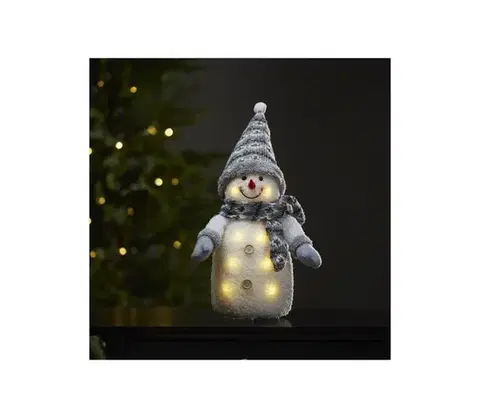 Vianočné dekorácie Eglo 411222 - LED Vianočná dekorácia JOYLIGHT 8xLED/0,06W/3xAA šedá 991-53
