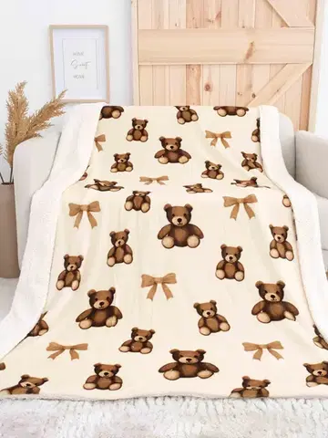 Deky MKLozkoviny.sk Baránková deka mikroplyš Exclusive 150 × 200 cm – Plyšoví medvidci