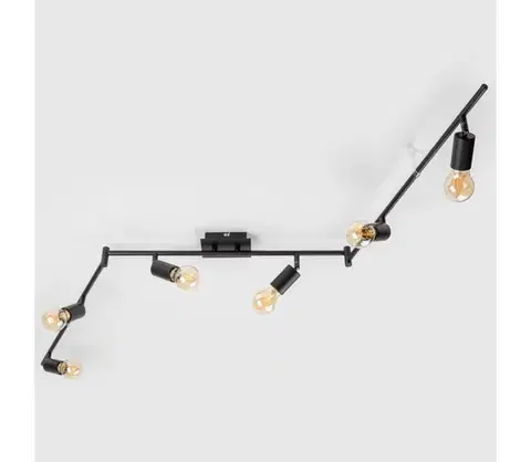 Svietidlá  LED Bodové svietidlo 6xE27/6,5W/230V čierne 9A22004