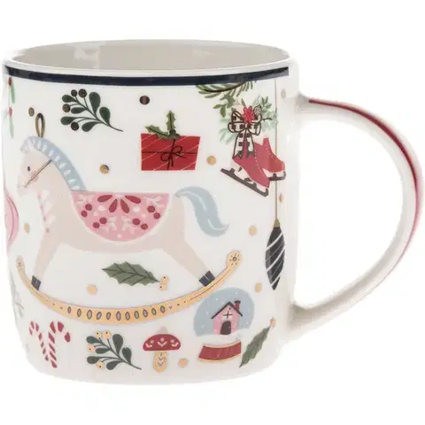 Hrnčeky a šálky Porcelánový hrnček Hravé Vianoce 350 ml