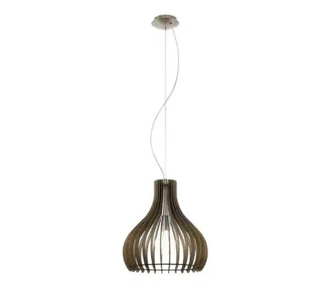 Svietidlá Eglo 61917 - Luster na lanku TINDORI 1xE27/60W/230V pr. 38 cm hnedá 61917