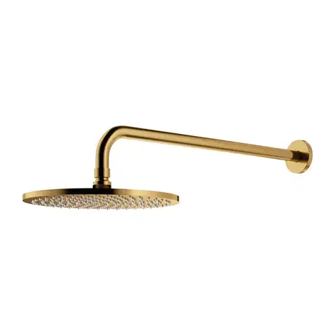 Sprchy a sprchové panely OMNIRES - SLIMLINE hlavová sprcha vrátane ramena, o25 cm zlatá kartáčovaná /GLB/ WGSET1GLB