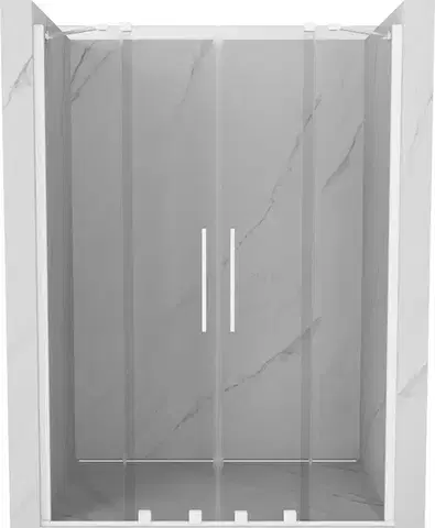 Sprchovacie kúty MEXEN/S - Velar Duo posuvné sprchové dvere 140, transparent, białe 871-140-000-02-20