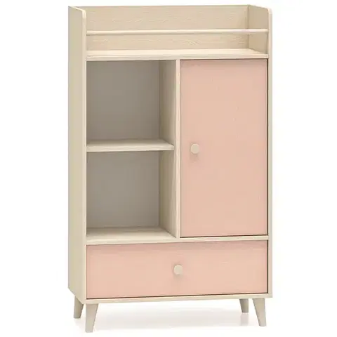 Komody do spálne Komoda Mevel 04 Púštny Piesok/Millenial Pink