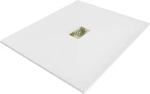 Vane MEXEN/S - Hugo sprchová vanička SMC 110x100, biela, krytka zlatá 42101011-G