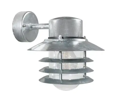 Svietidlá Nordlux - Vonkajšie nástenné svietidlo VEJERS 1xE27/60W/230V IP54 strieborné 74461031