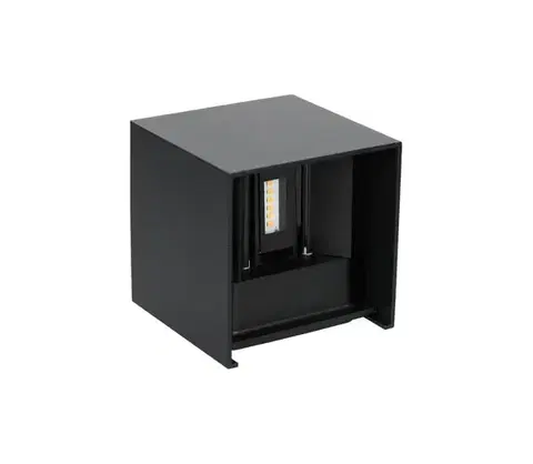 LED osvetlenie  LED Vonkajšie nástenné svietidlo QUERK 2xLED/3W/230V 3000K IP54 čierna 003708