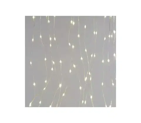 Vianočné osvetlenie  LED vianočná nano reťaz – záclona 1.7x2m, vonkajšia aj vnútorná, teplá biela, programy D3EW01