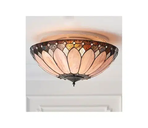Svietidlá Endon 63973 - Stropné svietidlo Tiffany BROOKLYN 2xE14/60W/230V priemer 50 cm 63973