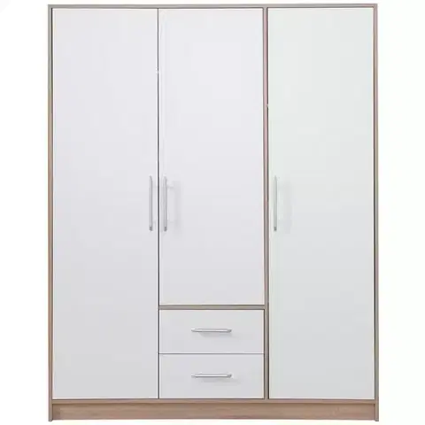 Šatníkové skrine Skriňa Smart SR2 150 cm dub sonoma/biela