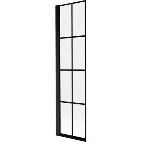 Sprchové dvere MEXEN - MIST vaňová zástena 50x150 cm 6mm 1-s, čierna, dekor, ľavá 8A9-050-001-70-77-L