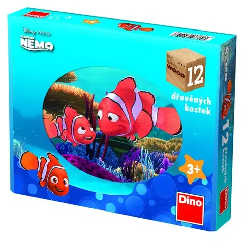 Obrázkové kocky Dino Toys Drevené kocky Nemo 12 Dino