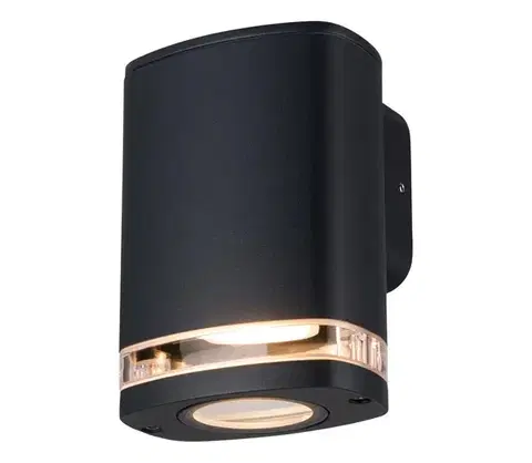 Svietidlá  38884 - Vonkajšie nástenné svietidlo ZEVI 1xGU10/10W/230V IP54 čierna 38884