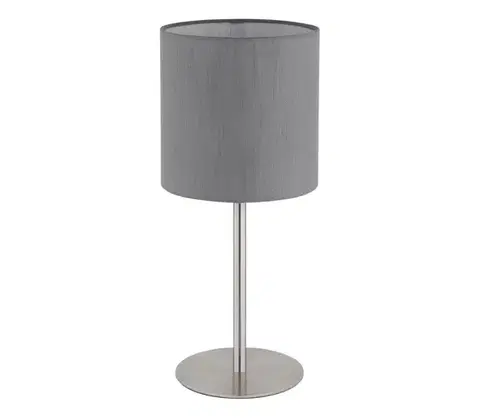 Lampy Globo 21440G - Stolová lampa BENSON 1xE27/40W/230V sivá 21440G