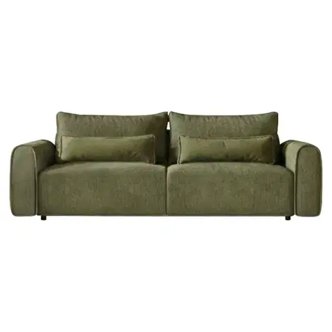 Pohovky KONDELA Kiro Big Sofa rozkladacia pohovka s úložným priestorom zelená