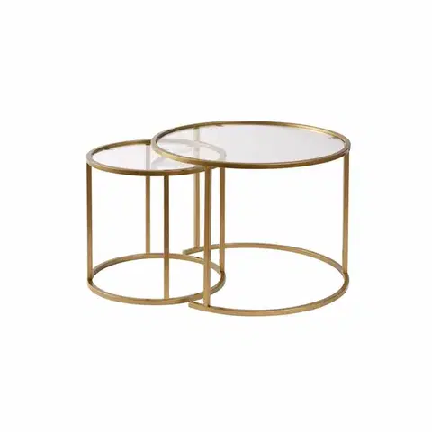 Konferenčné stolíky Súprava konferenčných stolíkov Aurum Gold 60 cm, 2 ks
