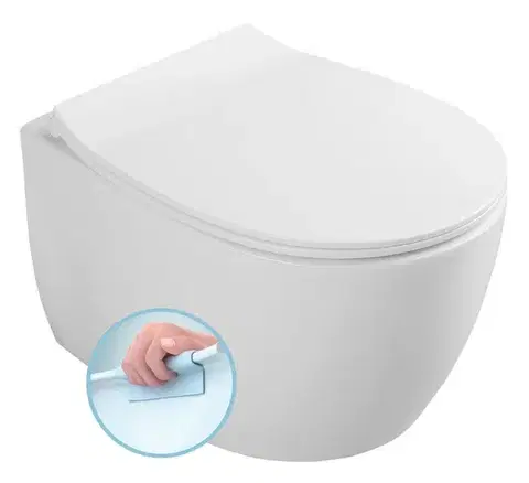 Záchody ISVEA - SENTIMENTI závesná WC misa, Rimless, 36x51cm, biela 10AR02014